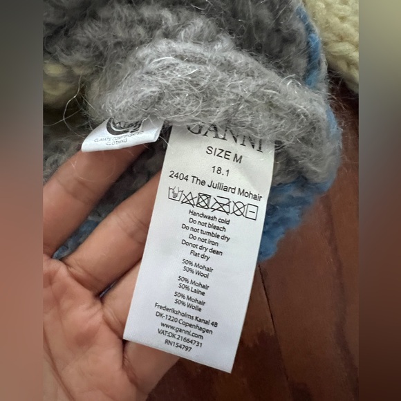 GANNI Julliard Striped Mohair Sweater,size M - Picture 12 of 12